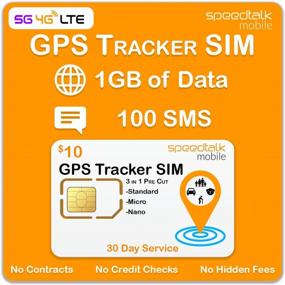 img 4 attached to SpeedTalk SIM Card For GPS Trackers Pet Kids Senior Vehicle Car Activity 4G LTE Tracking Devices 30 Days Wireless Plan 3 In 1 Simcard - Standard Micro Nano No Contract Canada Mexico Roaming