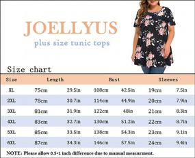 img 1 attached to Floral Tunic Tops For Curvy Women: Casual, Flowy Short Sleeve Shirts