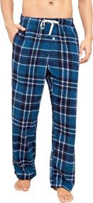img 4 attached to Cozy Up In Style With U2SKIIN Men'S Plaid Fleece Pajama Pants - Warm & Comfortable PJ Bottoms With Pockets!