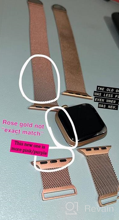 img 1 attached to OULUOQI Compatible Apple Watch Band 38Mm-45Mm & 49Mm Women/Men - Stainless Steel Mesh Loop Magnetic Clasp For Series 8 7 6 5 4 3 2 1 Ultra SE review by Jared Allred