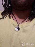 img 1 attached to Stylish BlueRica Yin Yang Pendant on Adjustable 🕉️ Black Rope Cord: Perfect Necklace for a Balanced Fashion Statement review by Derrick Shaw