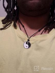 img 5 attached to Stylish BlueRica Yin Yang Pendant on Adjustable 🕉️ Black Rope Cord: Perfect Necklace for a Balanced Fashion Statement