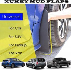img 2 attached to Universal 4Pcs Set Mud Flaps For Car Pickup SUV Van Truck Splash Guards Mudguards Dirty Traps Fender Flares