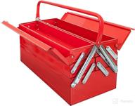 🔧 torin 18-inch tool box: portable steel/metal organizer with 5-tray cantilever, antbc-128b, red logo