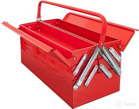 img 4 attached to 🔧 Torin 18-inch Tool Box: Portable Steel/Metal Organizer with 5-Tray Cantilever, ANTBC-128B, Red