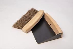 img 4 attached to 🧹 PELICCO Small Dustpan and Brush Set, Wooden Hand Broom with Soft Horsehair Bristles, Whisk Broom 5.9 x 3.9 inch