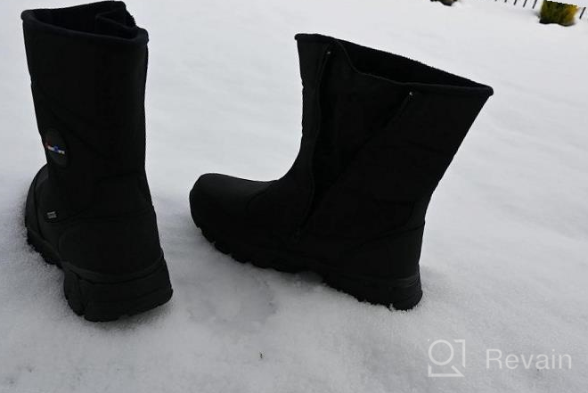 img 1 attached to Stay Dry And Warm With SILENTCARE Men'S Winter Waterproof Snow Boots - Slip-On, Mid-Calf, And Lightweight! review by Rahul Schatz