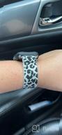 img 1 attached to Apple Watch Band Scrunchies Leopard Pattern Soft Nylon Strap Replacement Wristband For Series 8/7/SE/6/5/4/3/2, Sizes 41Mm 40Mm 38Mm Elastic Stretchy Solo Loop TOYOUTHS review by Joshua Donnis