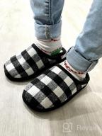 img 1 attached to Medium Little 👦 Boys' Plaid Dearfoams Slippers review by Tom Herman