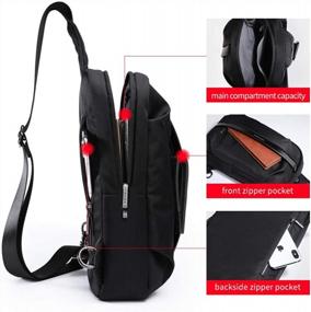 img 2 attached to XINCADA мужской рюкзак через плечо, нагрудная сумка, легкий кошелек на ремне через плечо для путешествий и повседневного использования