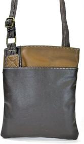 img 1 attached to Chala Crossbody Leather Brown_ Sunflower Women's Handbags & Wallets : Crossbody Bags