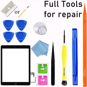 img 1 attached to 📱 JPUNG iPad 5 5th Generation Screen Replacement Kit A1822 A1823 9.7" 2017 - Touch Digitizer, Home Button, Full Repair Kit (Video Guide)