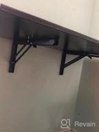 img 1 attached to Collapsible Shelf Brackets - Heavy Duty Metal Folding Bracket For Wall Mounted Bench, Table, Or Shelf, Space Saving Hinge Design, 2 Pack, Maximum Load Capacity Of 150 Pounds (14 Inch, Black) review by Jaleel Kadlecik