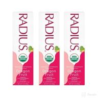 radius toothpaste organic dragon fruit logo