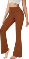 stylish yolix women's flare yoga pants with wide leg palazzo design logo