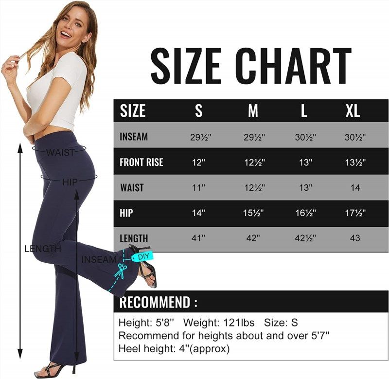 YOLIX Black Flare Yoga Pants, Women's Wide Leg Palazzo Leggings :  : Clothing, Shoes & Accessories