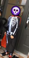 img 1 attached to Funnycokid Boys Girls Halloween Skeleton Costumes 3D Graphic Bones Catsuit Zip Up Jumpsuit 7-14 Years Old review by Troy Coste