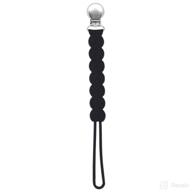 👶 premium all-silicone pacifier clip for modern moms: three little tots short, safety-tested design (black, waverly) logo