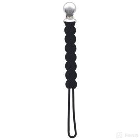 img 2 attached to 👶 Premium All-Silicone Pacifier Clip for Modern Moms: Three Little Tots Short, Safety-Tested Design (Black, Waverly)