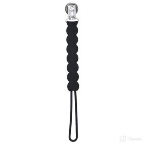 img 1 attached to 👶 Premium All-Silicone Pacifier Clip for Modern Moms: Three Little Tots Short, Safety-Tested Design (Black, Waverly)