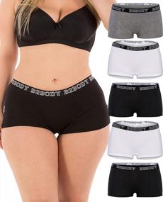 img 3 attached to 5-Pack Boyshort Panties For Women - Cotton Underwear For Small To Plus Size Women By B2BODY