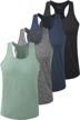 stay cool and fit with vislivin men's quick dry workout tank tops - 4 pack logo