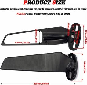 img 3 attached to 🔍 XINGWU Universal Sport-Motorcycle Side Mirror Wind Wing Compatible with Top Brands – Kawasaki, Suzuki, Aprilia, Honda, Ducati