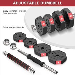 img 3 attached to LEADNOVO Adjustable Weights Dumbbells Barbell Set - 3 In 1 Home Fitness Weight Training For Men & Women