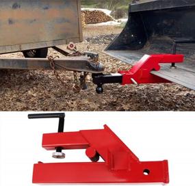 img 3 attached to Upgraded 2" Ball Mount Receiver For Deere Bobcat Tractor Bucket - Tiewards Clamp On Trailer Hitch