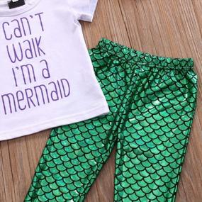 img 2 attached to 3-Piece Mermaid Outfit For Toddler Girls - Tank Top, Leggings & Headband!