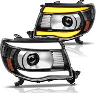 dwvo tacoma 2005-2011 projector headlights: 🚘 switchback led drl tube parking turn signal headlamp логотип