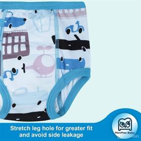 img 1 attached to 👶 MooMoo Baby Training Underwear 4 Pack - Absorbent Toddler Potty Training Pants for Boys and Girls - Cotton Animal Print - Size 2T-6T