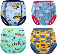👶 moomoo baby training underwear 4 pack - absorbent toddler potty training pants for boys and girls - cotton animal print - size 2t-6t логотип