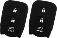 🔑 rubber keyless entry remote key fob skin cover for 07-08 hyundai elantra, 06-15 sonata, and 06-10 kia optima - 2 pack, 3 buttons логотип