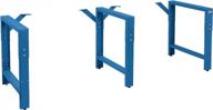 каркас стола benchpro workbench: прочная конструкция с 3 ножками, глубина 20 дюймов, регулируемая высота от 30 до 36 дюймов и стильная синяя отделка логотип
