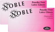 latex gloves disposable powder medium logo
