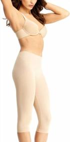 img 4 attached to Flatter Your Figure With SlimMe High-Waisted Tummy Control Capri Leggings