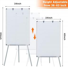 img 3 attached to Magnetic Whiteboard Easel With Adjustable Height For Classroom, Teachers, Home Schooling And Office - 36X24 Inch Dry Erase Board