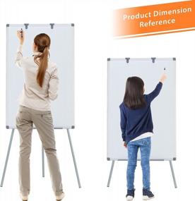img 1 attached to Magnetic Whiteboard Easel With Adjustable Height For Classroom, Teachers, Home Schooling And Office - 36X24 Inch Dry Erase Board