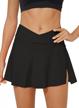women's high waisted swim skirt tummy control ruched bikini bottom by aleumdr logo