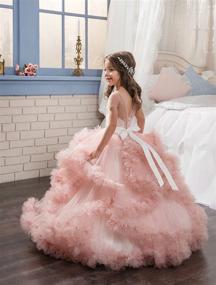 img 1 attached to 👗 Stunning V Back Tulle Gowns for Girls' Clothing through Dresses