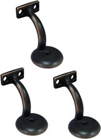 img 4 attached to 3 Pack QCAA Heavy Duty Zinc Die Cast Handrail Bracket, Aged Oil Rubbed Bronze - Made In Taiwan