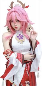 img 4 attached to DAZCOS Women US Size Genshin Impact Yae Miko Cosplay Costume Outfits For Halloween