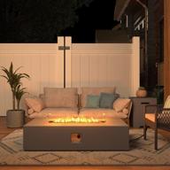 stay cozy outdoors with upha's 56'' propane gas fire pit table - auto-ignition, wind guard & tank included logo