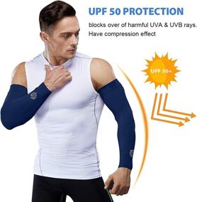 img 2 attached to Stay Safe In The Sun: SHINYMOD UV Protection Arm Sleeves For Men And Women - Perfect For Cycling, Driving, Golfing, Running