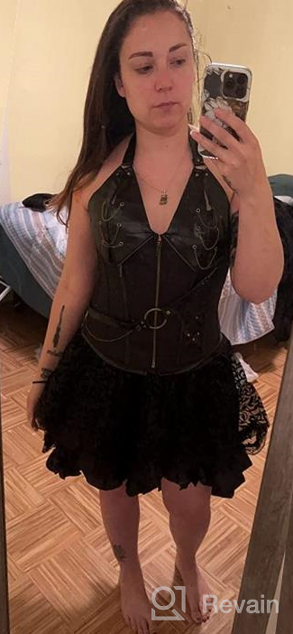 img 1 attached to Unleash Your Inner Gothic Queen With Kranchungel Steampunk Corset Skirt & Renaissance Dress For Women - Perfect For Burlesque & Costume Parties! review by April Medellin