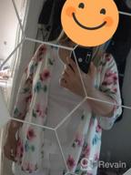 img 1 attached to Women'S Sheer Chiffon Floral Kimono Cardigan For Loose Fashion Statement By PINKMSTYLE review by Kevin Barbon