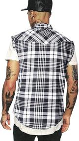 img 2 attached to 👕 NUTEXROL Men's Flannel Sleeveless Cotton Casual Clothing Shirts