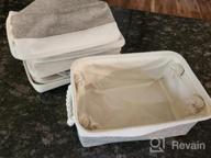 img 1 attached to Organize Your Home With QBSM'S Collapsible Fabric Storage Baskets - Set Of 6 review by Tania Mendoza