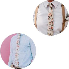 img 3 attached to Mantieqingway Cotton Printed Floral MYF006 029 Men's Accessories via Ties, Cummerbunds & Pocket Squares